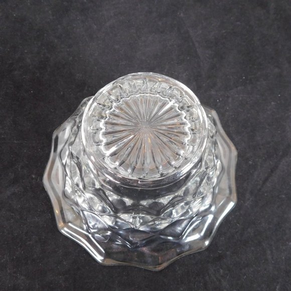 Fostoria American Clear Mayonnaise Bowl ONLY NO Underplate Spoon Ladle FLAW - Picture 6 of 7